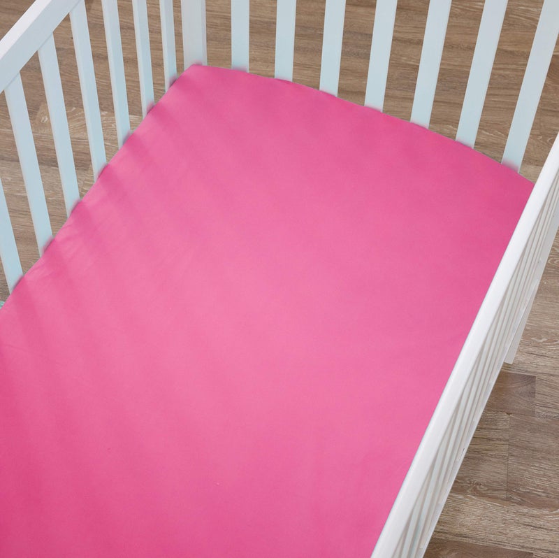 TL Care Supreme 100% Natural Cotton Fitted Crib Sheet 52" x 28", Enhanced Thickness for Soft, Breathable & Hypoallergenic Jersey Comfort, Fuschia, Neutral for Boys & Girls - Image 3
